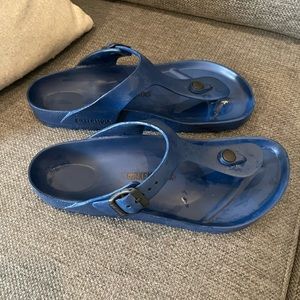Blue Birkenstock sandals